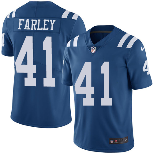 Indianapolis Colts #41 Limited Matthias Farley Royal Blue Nike NFL Youth Rush Vapor Untouchable Jersey